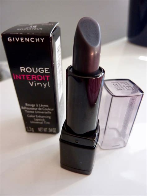 rouge interdit vynil noir révélateur givenchy|givenchy le rouge interdit lipstick.